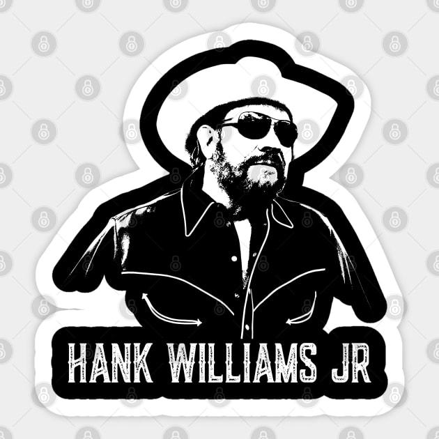 Hank Williams Jr Classic Vintage Sticker by Culnaneandreas.Fashion